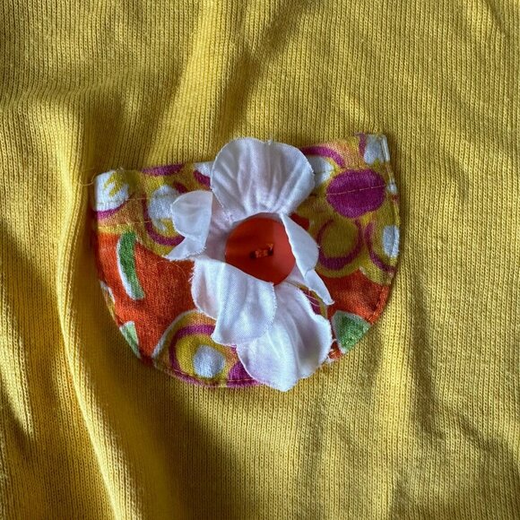 Hart Street Girls Floral Pocket Button-Up Tops - Yellow & Pink - L6X - Picture 6 of 8